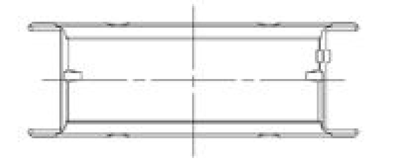 ACL Race Series Main Bearings Nissan V6 VG30DE/VG30DETT Size: .025 4M2737H-.025 Technical Drawing