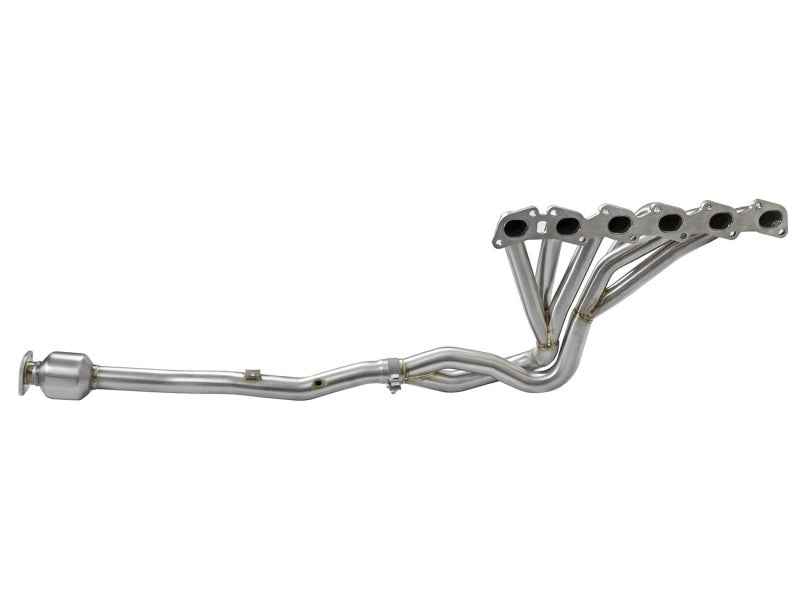 aFe Twisted Steel Long Tube Header & Connection Pipes; Street Series 48-36105-YC Photo - Unmounted