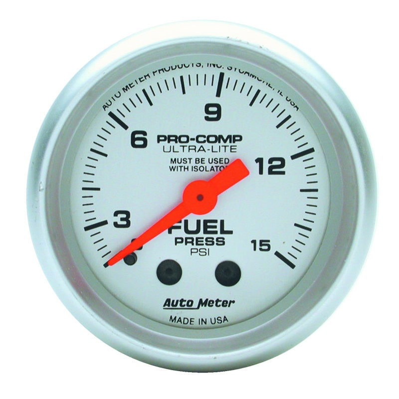 Autometer Ultra-lite Fuel Pressure Mechanical Gauge Universal 4311 Photo - Primary