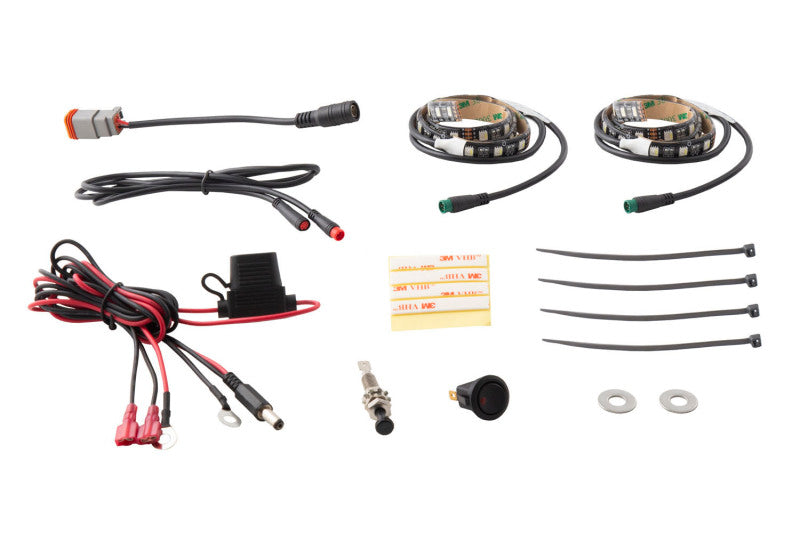 Diode Dynamics RGBW Engine Bay Strip Kit 2pc Multicolor DD0440 DD0440 Photo - Primary