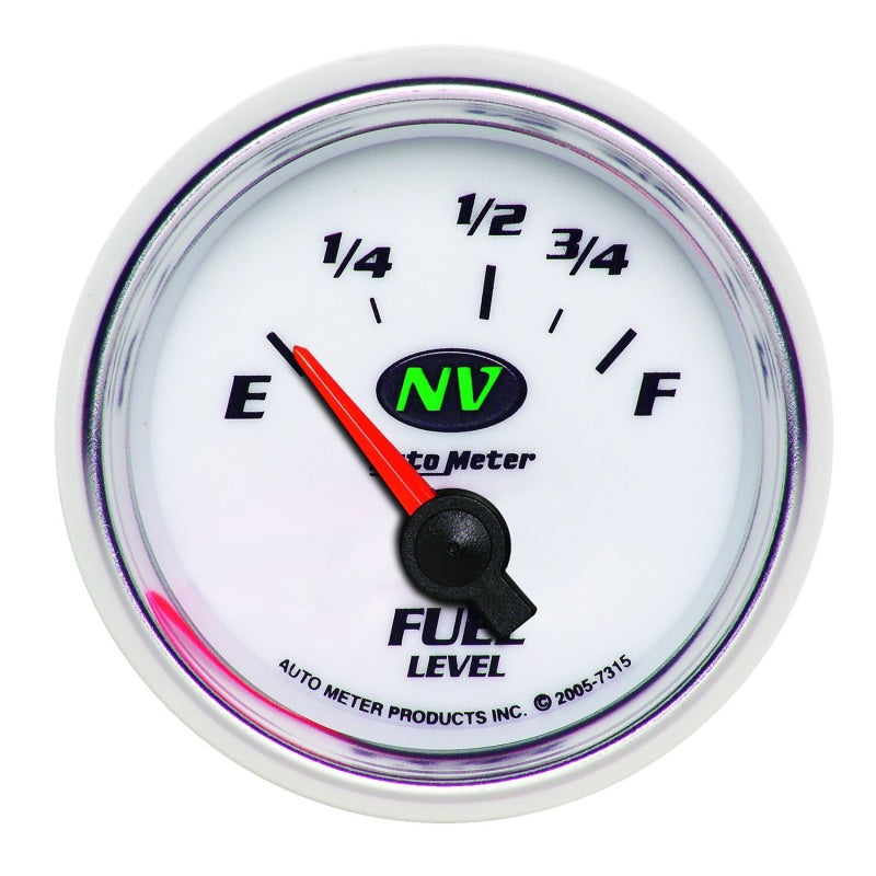 AutoMeter Gauge Fuel Level 2-1/16in. 73 Ohm(e) to 10 Ohm(f) Elec NV 7315 7315 Photo - Primary