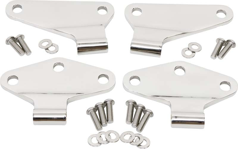 Kentrol 07-18 Jeep Wrangler JK Body Door Hinge Set 4 Pieces 2 Door - Polished Silver 30580 30580 Photo - Primary