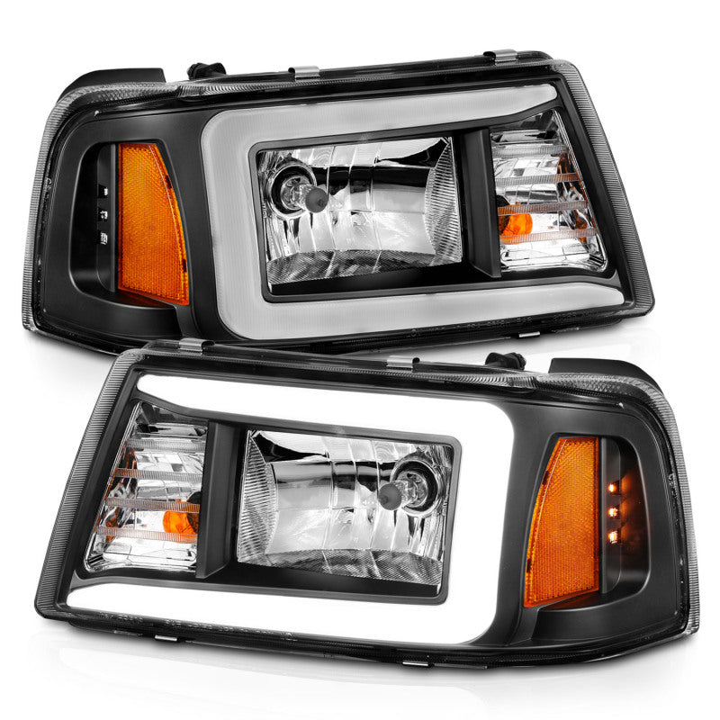 ANZO 2001-2011 Ford Ranger Crystal Headlights w/ Light Bar Black Housing 111511 111511 User 1
