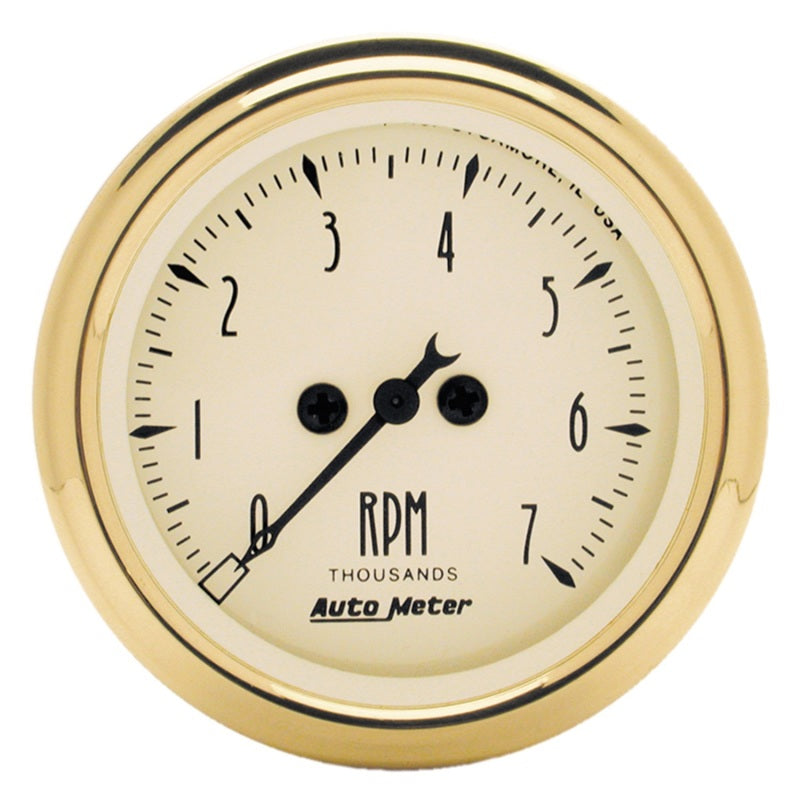 AutoMeter Gauge Tachometer 2-1/16in. 7K RPM In-Dash Golden Oldies 1594 1594 Photo - Primary
