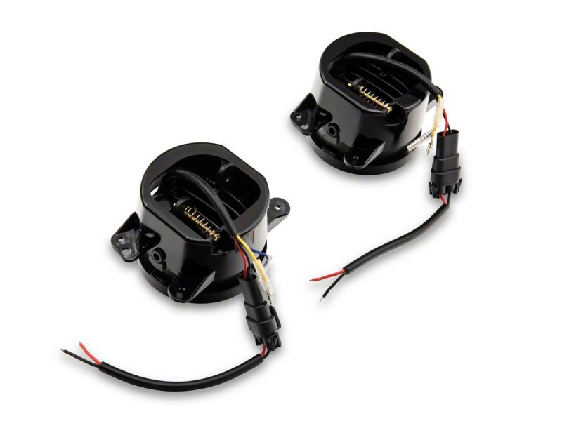 Raxiom 07-18 Jeep Wrangler JK Axial Series Halo LED Fog Lights- Amber J141994 J141994 Photo - Close Up