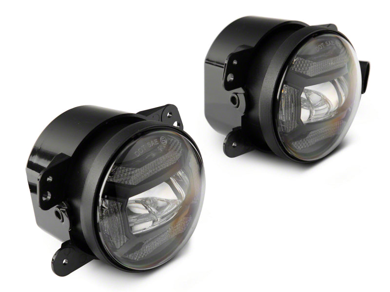 Raxiom 07-18 Jeep Wrangler JK Axial Series 4-In LED Fog Lights- Clear J167046 J167046 Photo - Primary