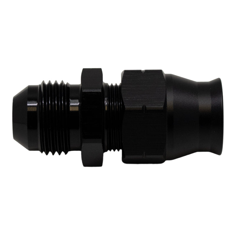 DeatschWerks 8AN Male Flare to 1/2in Hardline Compression Adapter - Anodized Matte Black 6-02-0111-B 6-02-0111-B Photo - Primary