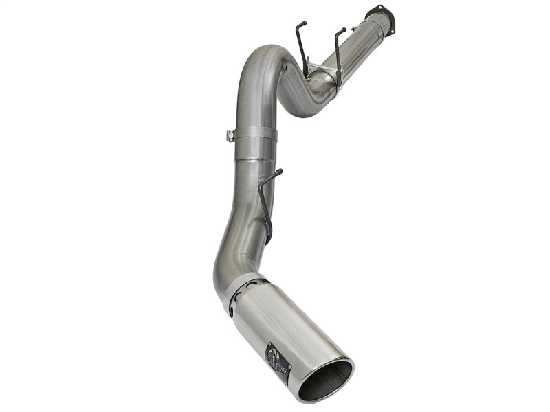 aFe Large Bore-HD 5in 409 Stainless Steel DPF-Back Exhaust System w/Polish 49-43090-P Photo - Primary