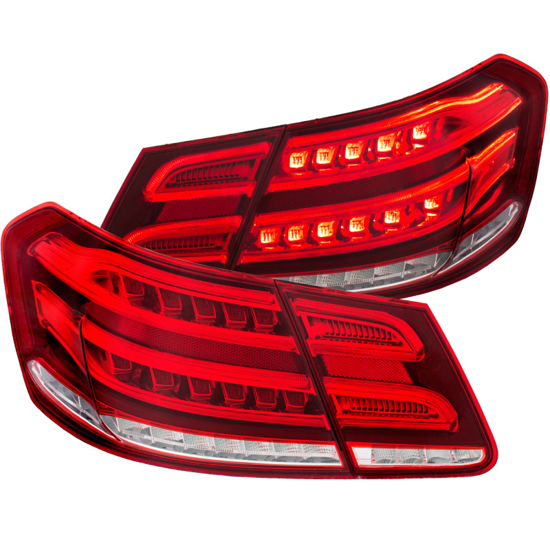 Anzo 2010-2013 Mercedes Benz E Class W212 LED Taillights Red/Clear 321331 Photo - Primary