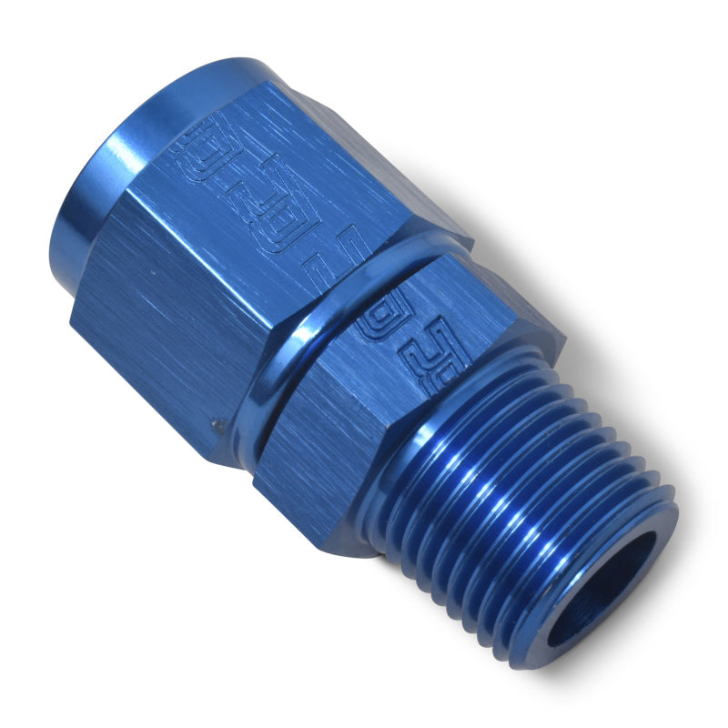 Russell Straight #4 AN Female To Male 1/8" NPT - Blue 614204 Photo - out of package