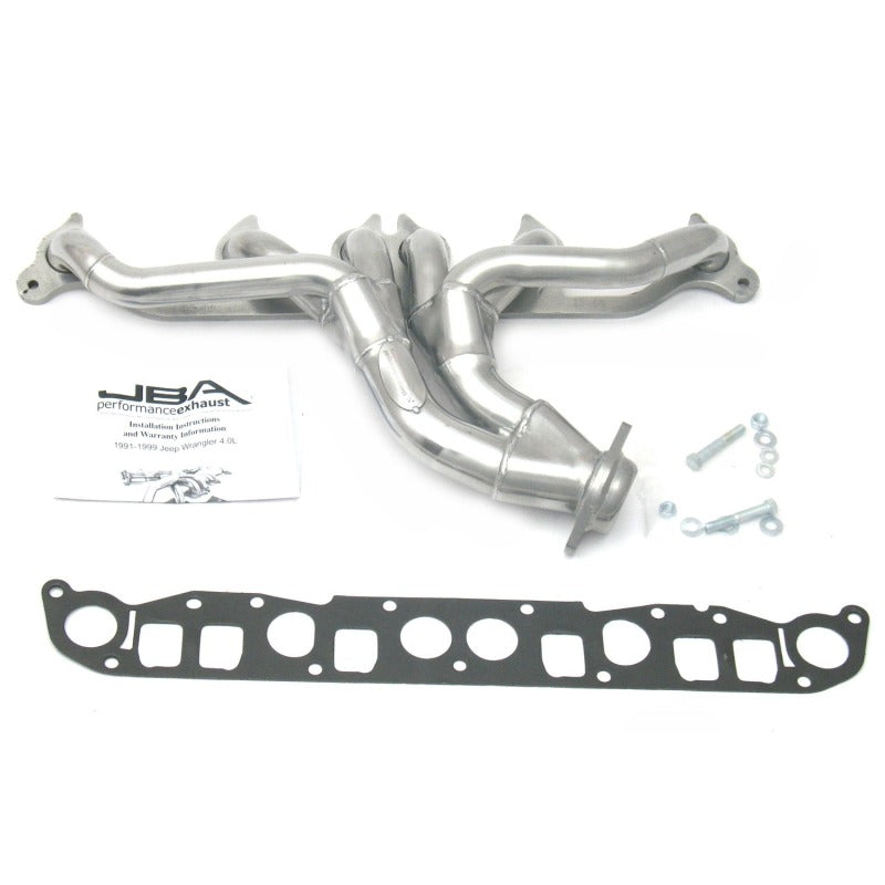 JBA 91-99 Jeep 4.0L 1-1/2in Primary Silver Ctd Cat4Ward Header 1526SJS 1526SJS Photo - Primary