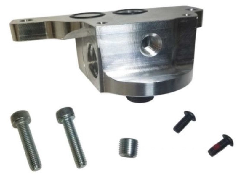 Moroso GM LS Oil Filter Adapter - Spin On - External Input Inlet - Outbound Rail 23713 23713 User 1