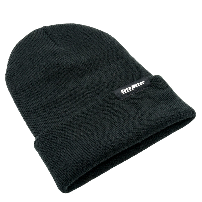 AutoMeter Black Fold Cuff Knit Hat 0443 0443 Photo - Primary