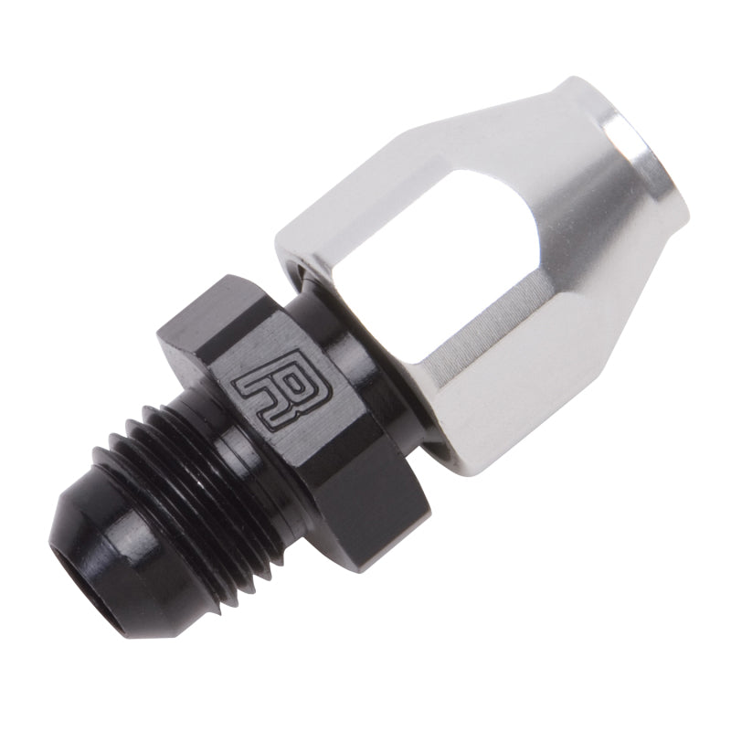 Russell -6 AN Male 37° To 3/8" Line (Black / Silver Finish) 639213 Photo - Primary