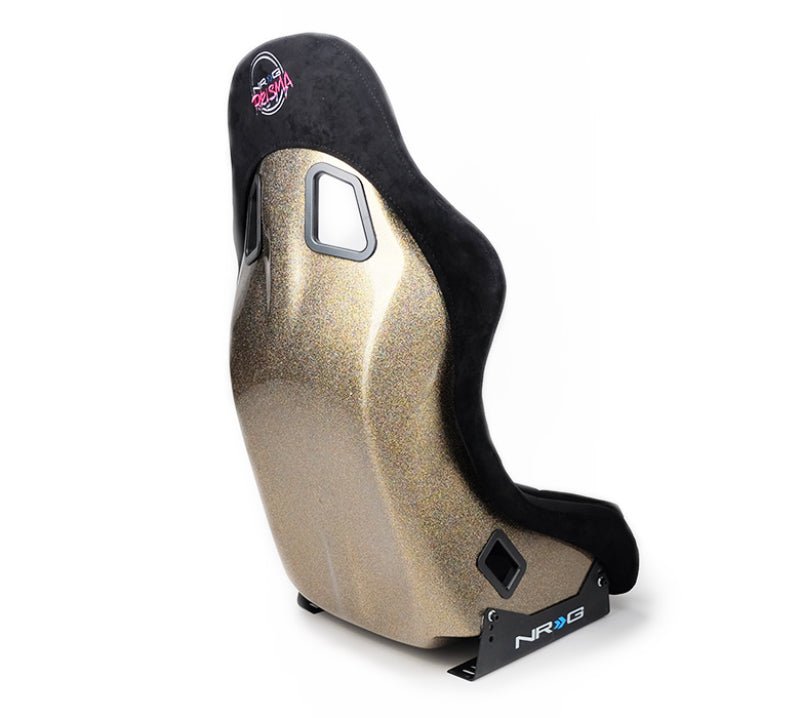 NRG FRP Bucket Seat ULTRA Edition - Medium (Black Alcantara/Gold Glitter Back) FRP-303BK-ULTRA FRP-303BK-ULTRA Photo - Primary