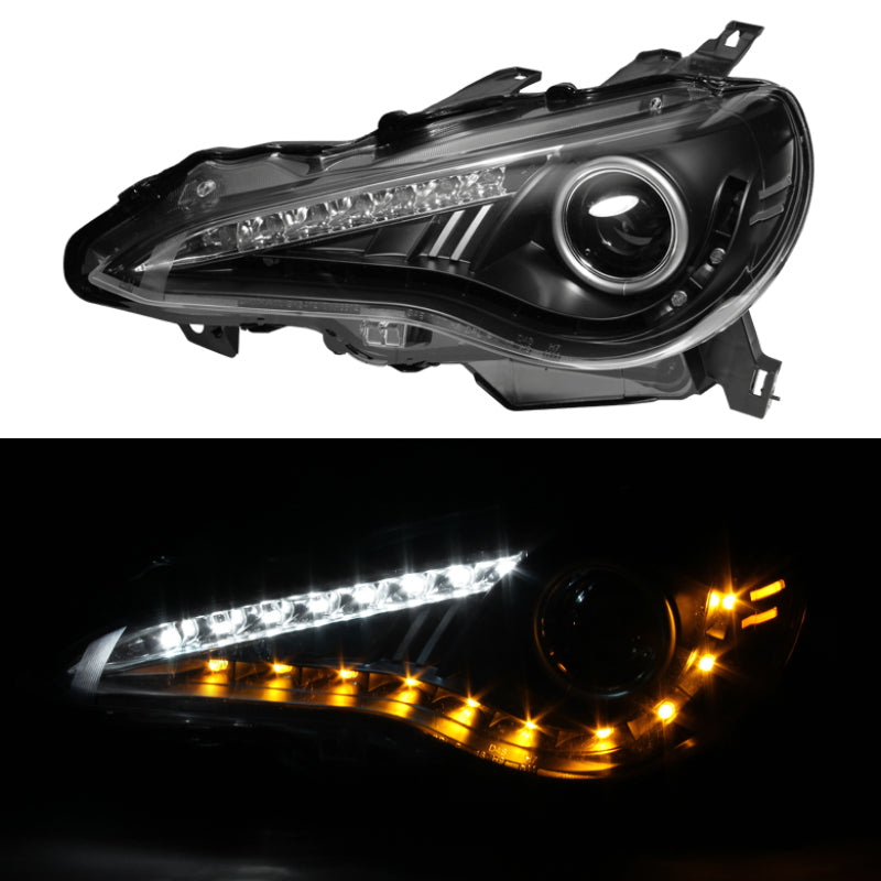 Spyder Scion FRS 12-14 Projector Headlights DRL LED Black PRO-YD-SFRS12-BK 5075413 5075413 User 1