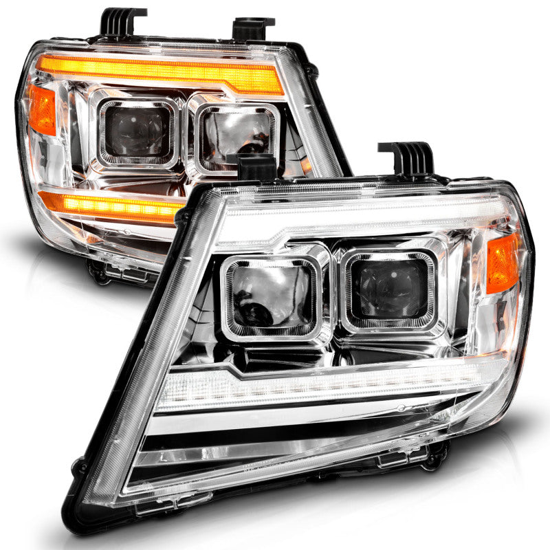 ANZO 09-20 Nissan Frontier Chrome Projector Plank Style DRL w/ Switchback & Sequential LED DRL 111598 111598 User 1