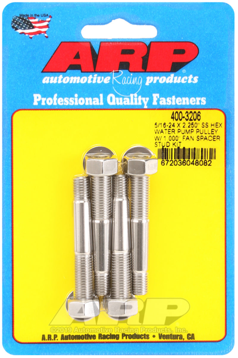 ARP 5/16-24 X 2.250 Water Pump Pulley Stud Kit 400-3206 Photo - Primary