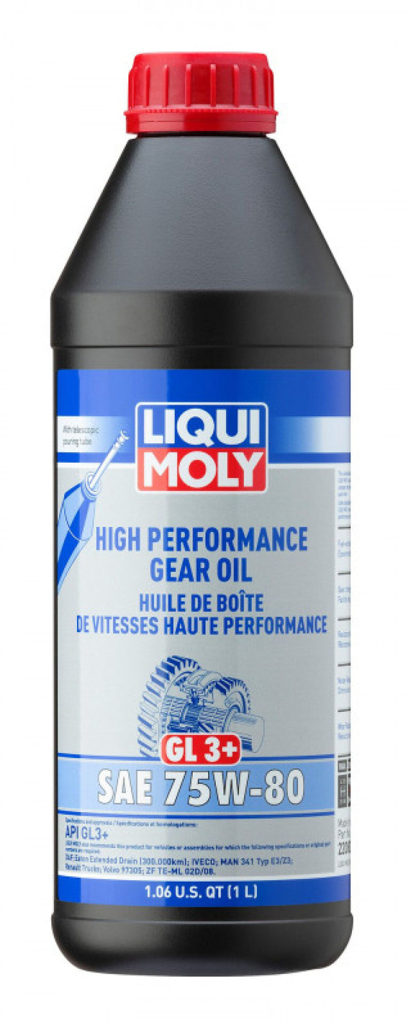 LIQUI MOLY 1L High Performance Gear Oil (GL3+) SAE 75W80 22080 22080 User 1