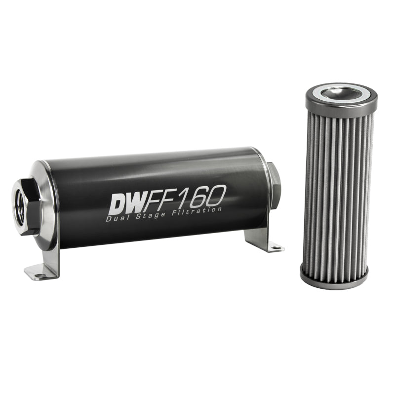 DeatschWerks '-10AN Female, 40 micron, 160mm In-line fuel filter kit 8-03-160-040K Photo - Primary