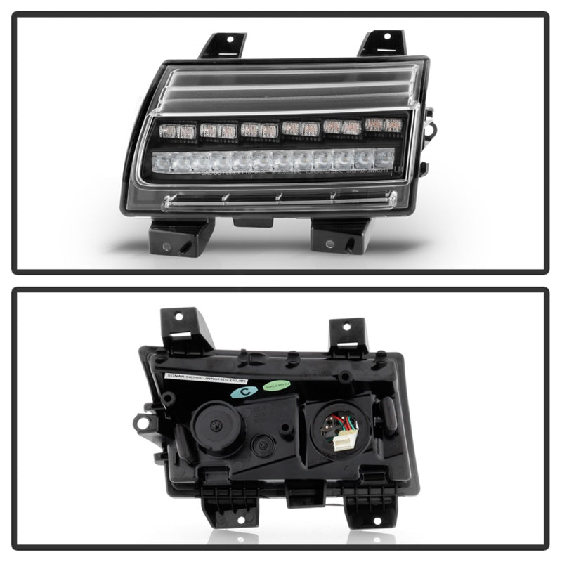 Spyder Jeep Wrangler 2018-2019 ( LED Model Only) LED Front Bumper Lights - Sequential Signal - Black 5086808 5086808 Photo - Unmounted