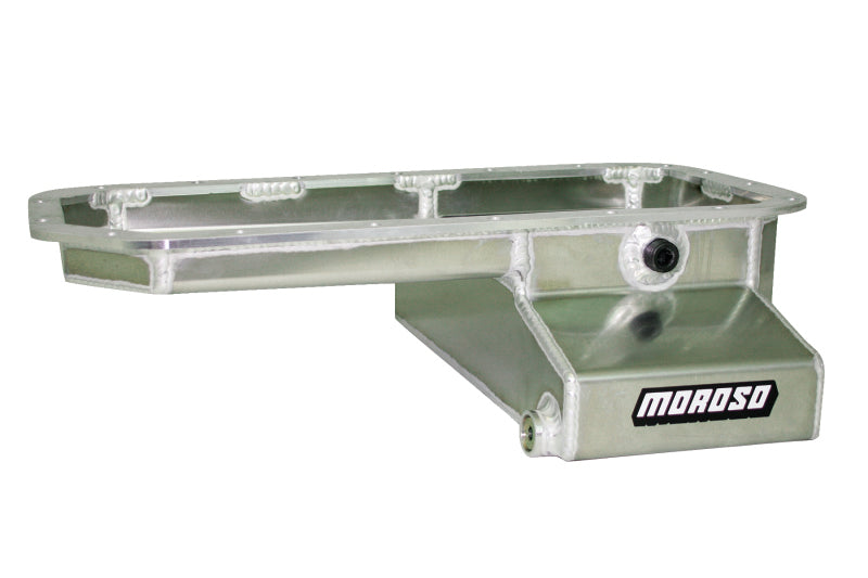 Moroso Toyota 2RZFE/3RZFE Kicked Out w/-16An Pick Up Wet Sump 5qt 5.5in Aluminum Oil Pan 20937 20937 Photo - Primary