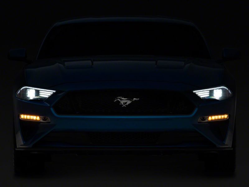 Raxiom 18-23 Ford Mustang GT EcoBoost LED Projector Headlights- Blk Housing (Clear Lens) 407614 407614 Photo - Close Up