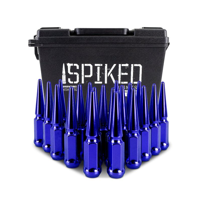 Mishimoto Steel Spiked Lug Nuts M12x1.5 20pc Set - Blue MMLG-SP1215-20BL MMLG-SP1215-20BL User 1