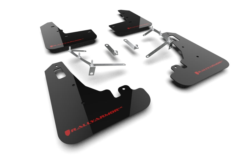 Rally Armor 2022+ Subaru BRZ / 2022+ Toyota GR86 Black UR Mud Flap w/ Red Logo MF99-UR-BLK-RD MF99-UR-BLK-RD Photo - Primary