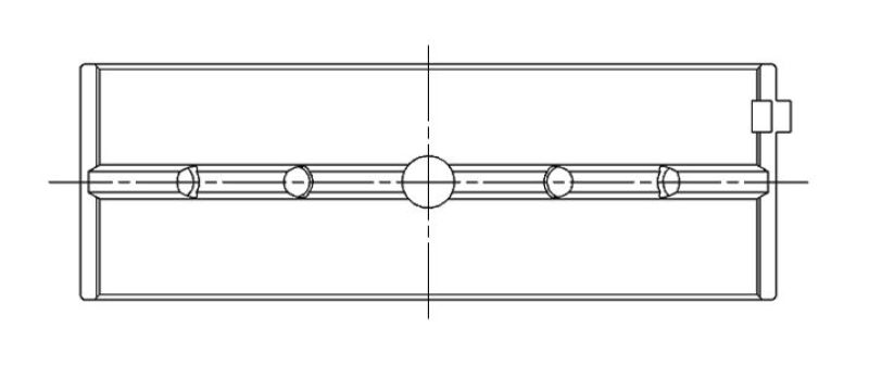 ACL Race Series Main Bearings Nissan V6 VG30DE/VG30DETT Size: .025 4M2737H-.025 Technical Drawing