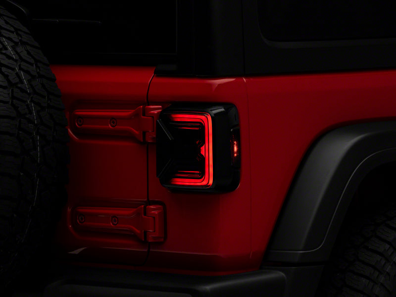 Raxiom 18-23 Jeep Wrangler JL Axial Series LED Tail Lights- Blk Housing (Smoked Lens) J142664-JL J142664-JL Photo - Primary