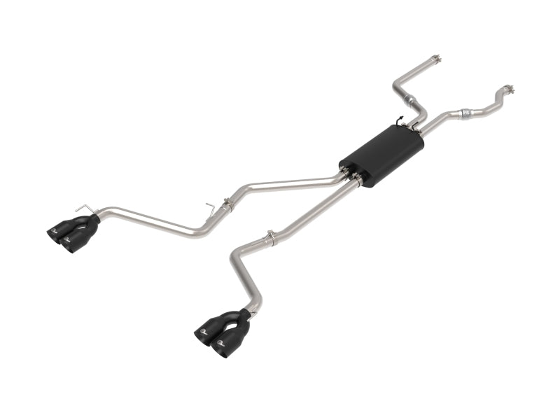 aFe MACH Force-Xp 2.5in. 304 SS C/B Exhaust 20-21 Ford Explorer V6-3.0L - Black Tip 49-33139-B 49-33139-B Photo - Primary