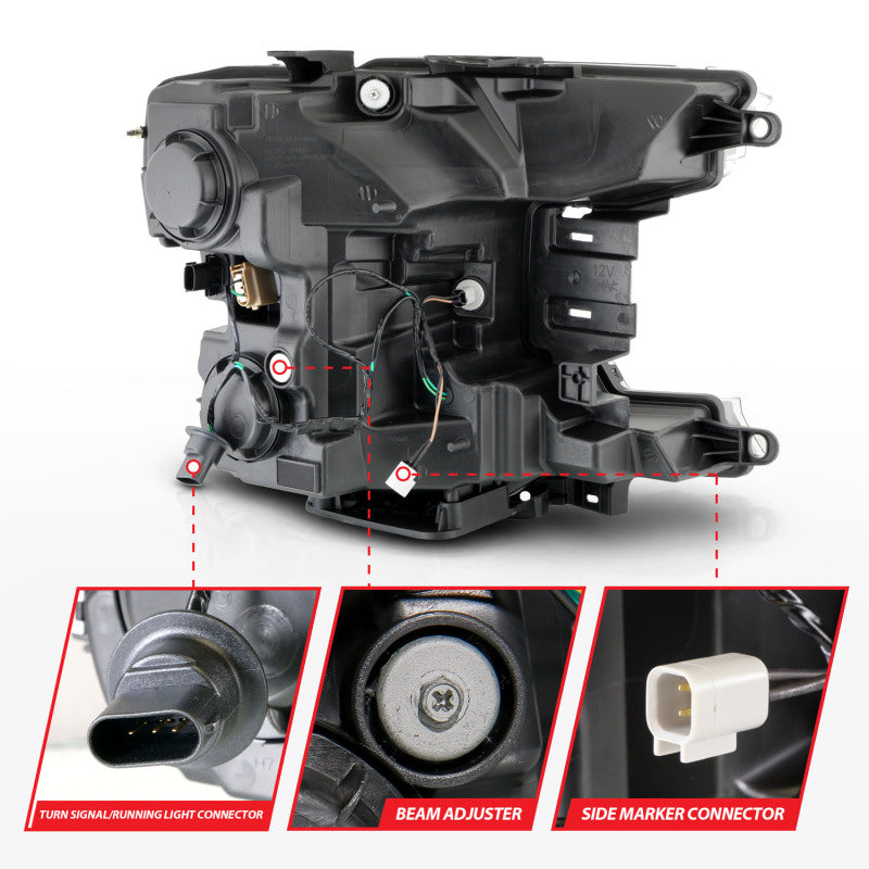 ANZO 18-20 Ford F-150 (w/o Fctry LED) Full LED Proj Headlights w/Light Bar Swtchbk Seq. Black w/Init 111570 111570 User 4