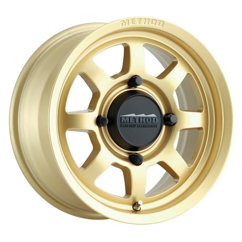 Method Wheels Method MR410 14x7 4+3/+13mm Offset 4x136 106.25mm CB Gold Wheel MR41047047143 MR41047047143 Photo - Close Up