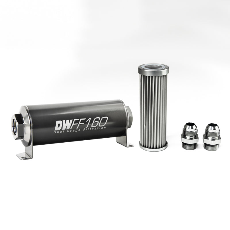 DeatschWerks '-10AN, 5 micron, 160mm In-line fuel filter kit 8-03-160-005K-10 Photo - Primary