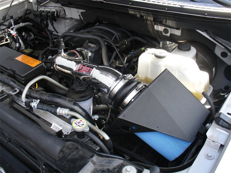 Injen 09-10 Ford F-150 3 valve V8 4.6L Polished Power-Flow Air Intake System PF9028P PF9028P Photo - Mounted
