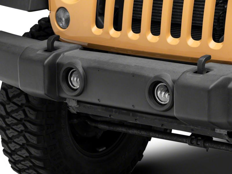 Raxiom 07-18 Jeep Wrangler JK Axial Series Halo LED Fog Lights- Amber J141994 J141994 Photo - Close Up