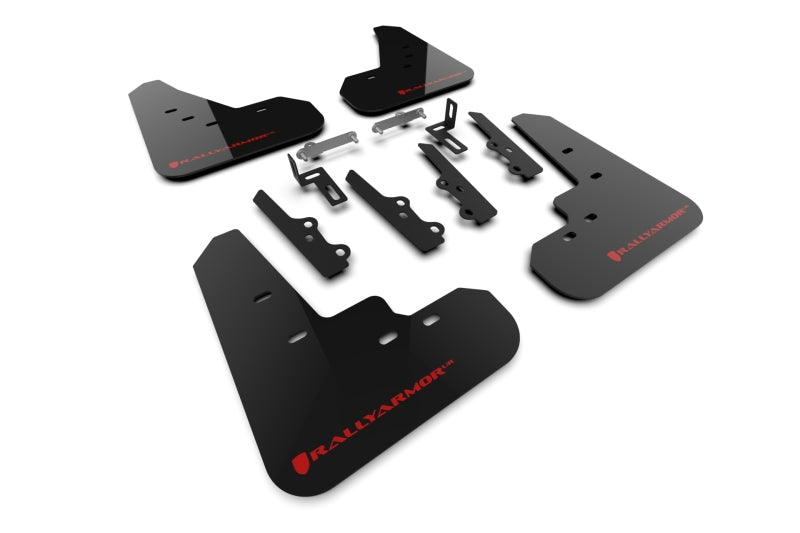 Rally Armor 2025+ Kia K4 Black Mud Flap Red Logo MF111-UR-BLK-RD MF111-UR-BLK-RD Photo - Primary