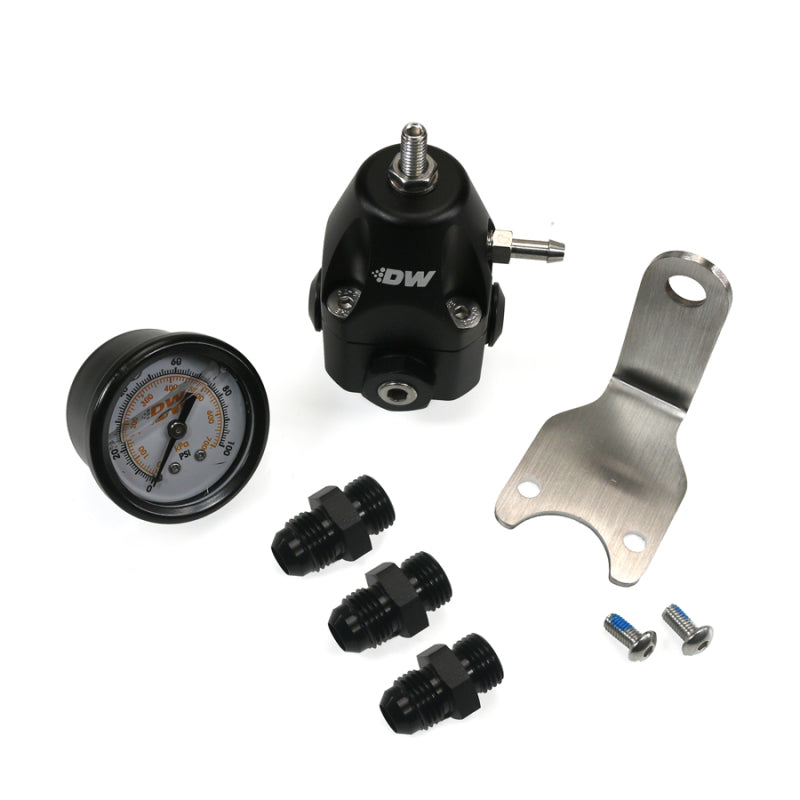 DeatschWerks DWR1000C AFPR + Pressure Gauge + 6AN Fittings - Anodized Black 6-1002-FRB-66 6-1002-FRB-66 Photo - Primary
