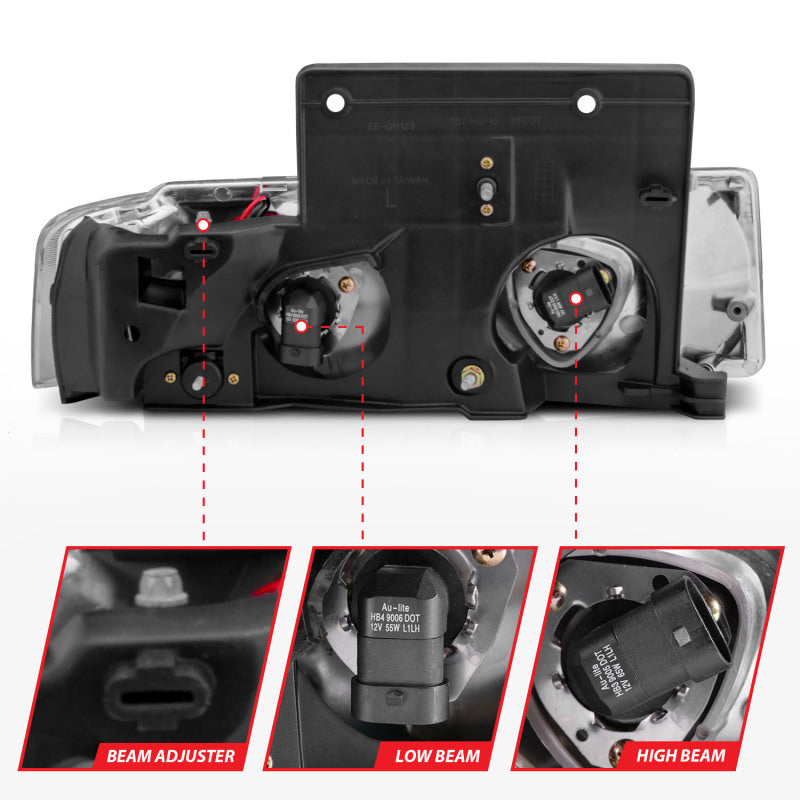 Anzo Chrome Crystal Headlights 1995-2005 Chevrolet Astro 111001 User 5