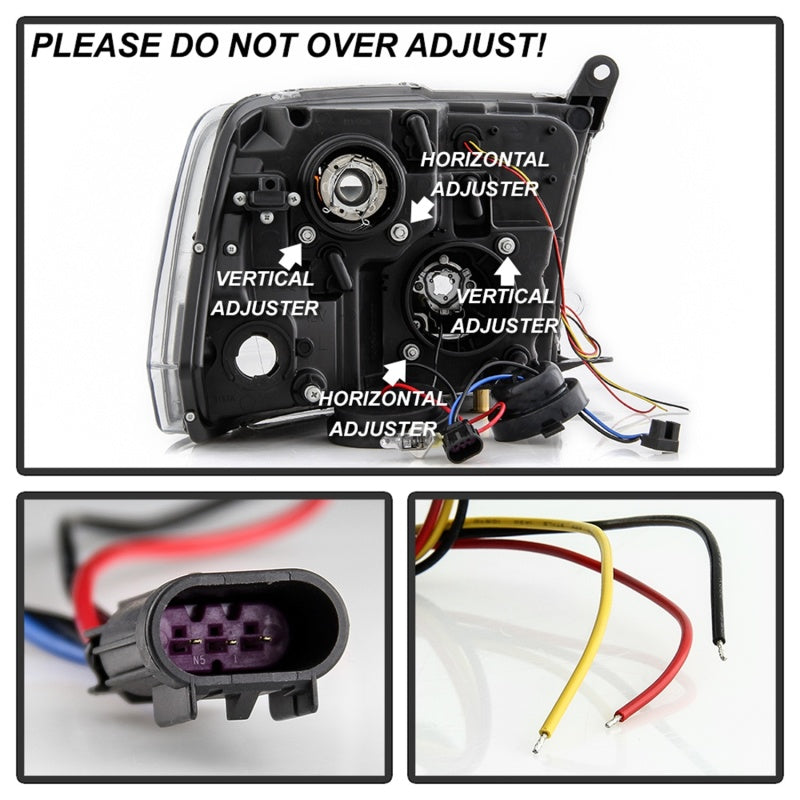 Spyder 09-16 Dodge Ram 1500 Ver 2 Proj Headlight - Light Bar Turn Signal - Blk - PRO-YD-DR09V2-SB-BK 5086266 5086266 Photo - Unmounted