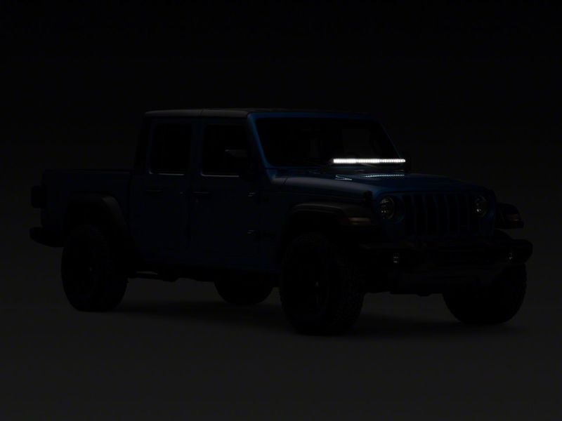 Raxiom 18-23 Jeep Wrangler JL Axial Series 30-In Single Row LED Light Bar w/ Hood Mounting Brackets J139109 J139109 Photo - Close Up