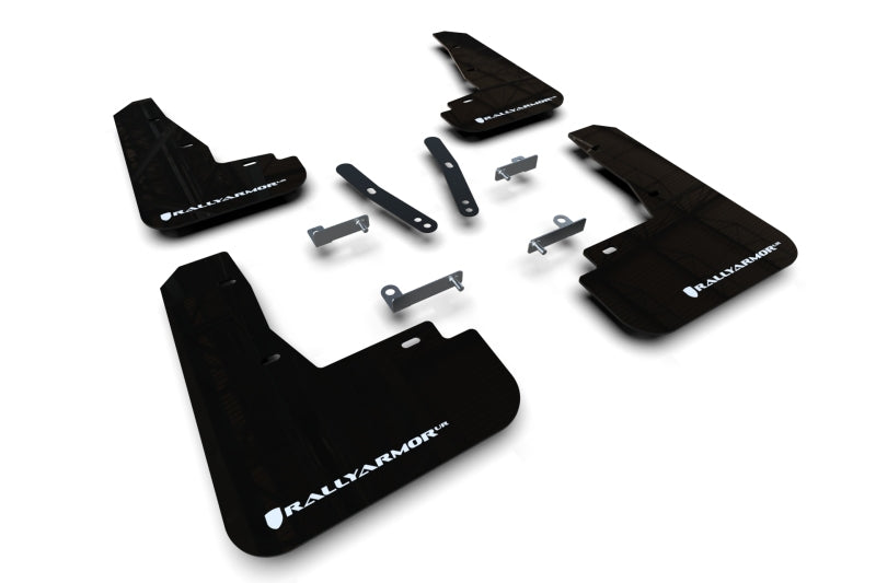 Rally Armor 22-23 Kia EV6 Black UR Mud Flap White Logo MF91-UR-BLK-WH MF91-UR-BLK-WH Photo - Primary