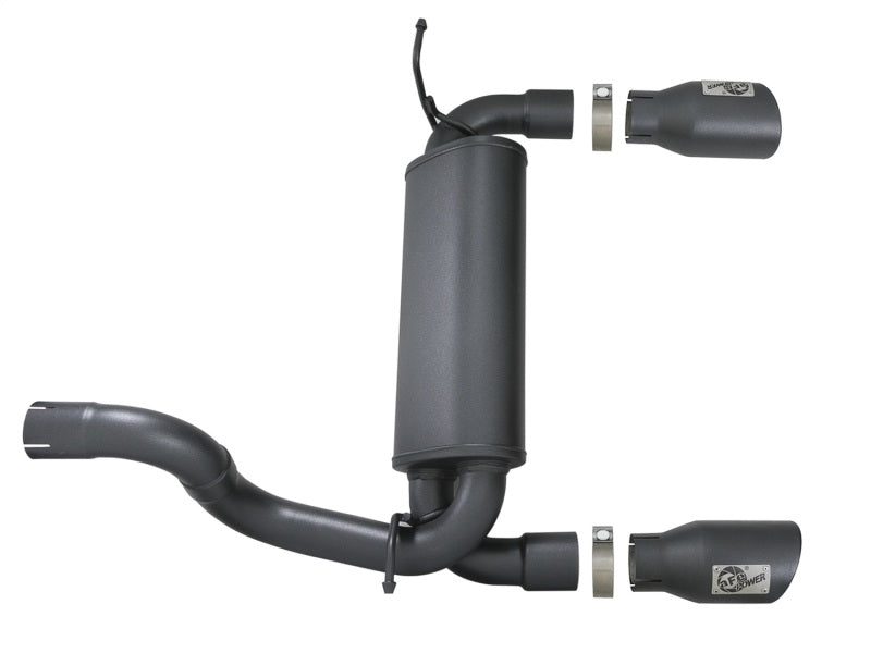 aFe Axle-Back Exhaust System, Rebel Series 2.5in 409 Stainless Steel 49-48067-B Photo - Unmounted