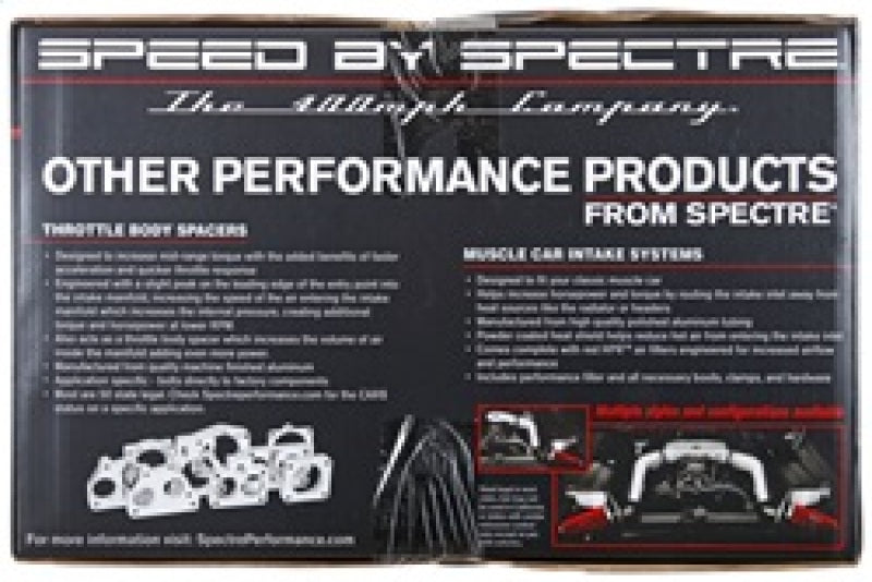 Spectre 03-08 Dodge RAM 1500/2500 V8-4.7/5.7L F/I Air Intake Kit - Clear Anodized w/Red Filter 9932 9932 Photo - in package