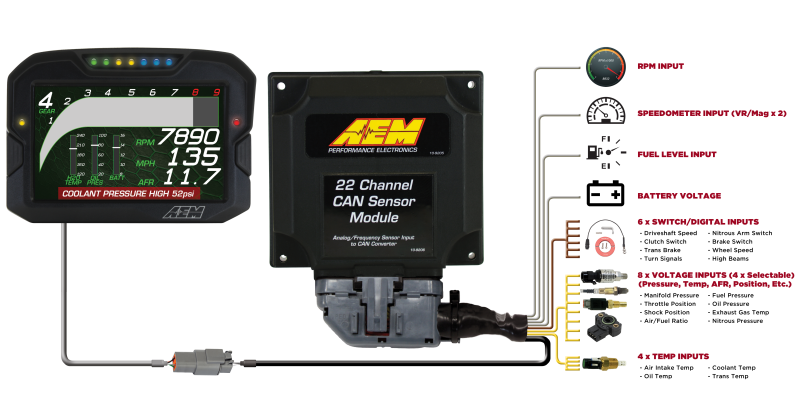 AEM Electronics 22 Channel CAN Sensor Module 30-2212 Photo - out of package