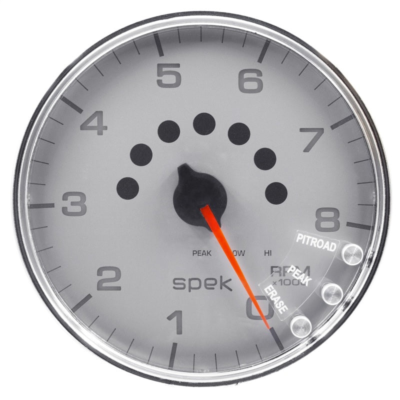 Autometer Spek-Pro Gauge Tachometer 5in 8K Rpm W/Shift Light & Peak Mem Silver/Chrome P23821 P23821 User 2