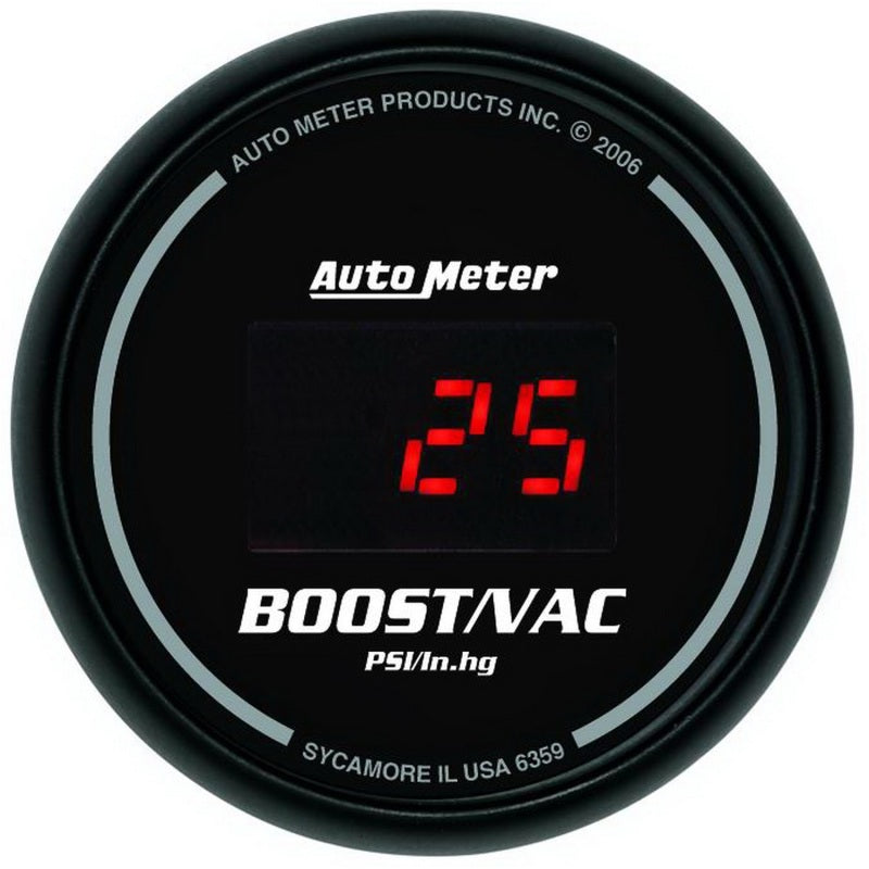 Autometer 2-1/16" Boost/Vacuum, 30 In Hg/30 Psi, Sport-Comp Digital 6359 Photo - Primary