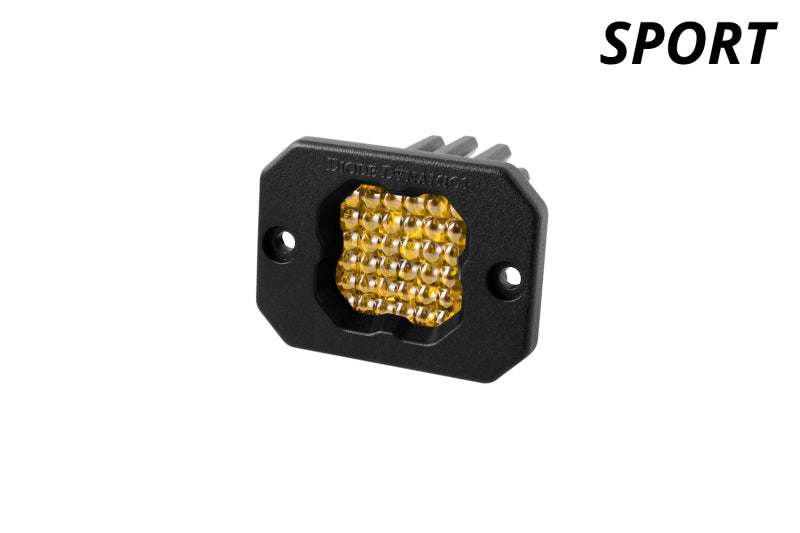 Diode Dynamics Stage Series C1 LED Pod Sport - Yellow Flood Flush ABL Each DD6473S DD6473S User 1