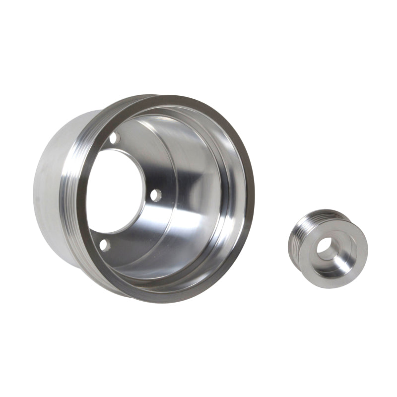 BBK 94-98 Mustang 3.8 V6 Underdrive Pulley Kit - Lightweight CNC Billet Aluminum (2pc) 1619 1619 Photo - Primary
